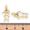 Brass Micro Pave Colorful Cubic Zirconia Pendants KK-E068-VF141-3