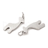 Non-Tarnish 304 Stainless Steel Pendants STAS-Z042-13P-2