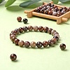 100Pcs 8mm Natural Petrified Wood Round Beads DIY-LS0002-04-6
