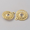 Iron Rhinestone Pendants IFIN-TAC0052-43D-2