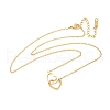 201 Stainless Steel Interlocking Heart Pendant Necklaces for Women NJEW-D307-01G-2