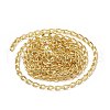 Electroplate Brass Teardrop Twisted Chains CHC-XCP0001-35-2