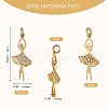 5Pcs Rack Plating Brass Micro Pave Cubic Zirconia Pendants KK-SZ0005-95-7