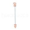 Alloy Bar Beadable Keychain for Jewelry Making DIY Crafts KEYC-A015-01RG-1