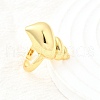 Brass Cuff Rings for Women RJEW-F184-08D-G-4