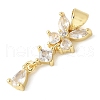 Brass Micro Pave Cubic Zirconia Pendants KK-K298-50G-2