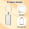 AHADERMAKER 12Pcs 6 Style Alloy Blanks Keychains AJEW-GA0007-46-4