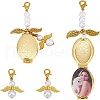 Alloy & Brass Wedding Photo Locket Pendant Decoration HJEW-WR00001-1