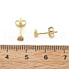 Lock S925 Sterling Silver Micro Pave Clear Cubic Zirconia Stud Earrings for Women EJEW-K307-03A-G-5