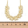 Brass Micro Pave Clear Cubic Zirconia Fruit Bib Necklaces NJEW-F342-01B-G-5