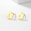 Stainless Steel Flower Stud Earrings DW6550-5