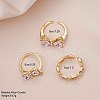 Alloy & Rhinestone Cuff Finger Rings Sets FS-WG1129B-01-3