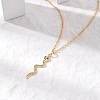 Snake Brass Micro Pave Cubic Zirconia Pendants Pendant Necklaces NJEW-JN05184-1