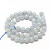 Natural Aquamarine Beads Strands G-R446-8mm-04-2