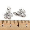 Brass Micro Pave Clear Cubic Zirconia Pendants KK-G490-25P-3