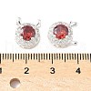 Brass Micro Pave Cubic Zirconia Beads KK-G531-01S-02-3