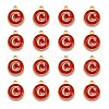 Golden Plated Alloy Enamel Charms ENAM-S118-03C-2