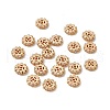 Brass Pave Clear Cubic Zirconia Spacer Beads KK-A171-08G-02-3