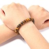 Adjustable Natural Tiger Eye Braided Bead Bracelets BJEW-F369-A06-5