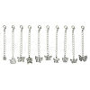 50Pcs 10 Style Iron Curb Chain Chain Extender FIND-CJ0001-09-6
