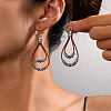 Alloy Synthetic Turquoise Dangle Earrings FS-WG12E90-24-1