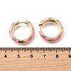 Brass Micro Pave Clear Cubic Zirconia Huggie Hoop Earrings EJEW-H121-22G-05-3