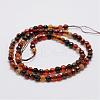 Faceted Natural Agate Beads Strands G-F447-4mm-C02-2