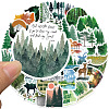 50Pcs 50 Styles Forest Theme PVC Plastic Cartoon Stickers Sets STIC-P004-36-2