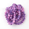 Baking Painted Crackle Glass Bead Strands DGLA-Q023-6mm-YS69-3