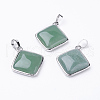 Natural Green Aventurine Pendants G-E420-06P-2