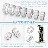 Unicraftale 21Pcs 7 Size 201 Stainless Steel Plain Band Rings Set for Women RJEW-UN0002-80-5