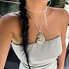 Summer Beach Alloy Shell Shape Pendant Wax Cord Wrap Necklaces FS-WG2737A-05-2