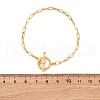 304 Stainless Steel Flat Round Link Bracelets BJEW-R027-06G-01-5