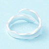 925 Sterling Silver Matte Cuff Ring RJEW-Z011-01S-3