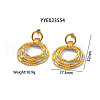 Fashionable Irregular Stainless Steel Stud Earrings for Women MT3122-11-1