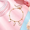 Brass Flat Oval Cable Chain Bracelets BJEW-JB11602-01-1