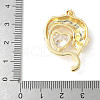 Brass Micro Pave Cubic Zirconia Pendants ZIRC-I071-20G-3