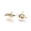 Brass Stud Earrings EJEW-F809-02G-1