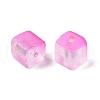 Frosted Glass Beads with Golden Glitter Powder X1-DGLA-NH001-8mm-01H-2