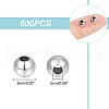 Unicraftale 304 Stainless Steel Hollow Round Seamed Beads STAS-UN0043-16-3