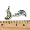 Rack Plating Brass Natural Paua Shell Pendants KK-U025-06P-02-3