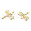 Brass Micro Pave Clear Cubic Zirconia Pendants ZIRC-N039-250-3