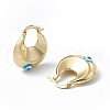 Enamel Evil Eye Thick Hoop Earrings EJEW-A093-02G-04-2