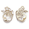 Brass Micro Pave Cubic Zirconia Pendants KK-R111-039-2