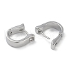 Brass Micro Pave Clear Cubic Zirconia Hoop Earrings EJEW-L292-007P-2