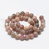 Natural Sunstone Beads Strands G-R446-8mm-30-2