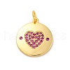 Brass Micro Pave Cubic Zirconia Pendants KK-U033-11G-01-1