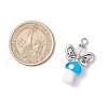 Handmade Lampwork Beads with Glass Beads Pendants PALLOY-MZ00697-2
