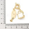 Brass Micro Pave Clear Cubic Zirconia Spring Ring Clasps KK-Z083-10G-02-3