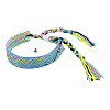 Cotton Braided Wave Pattern Cord Bracelet FIND-PW0013-002D-1